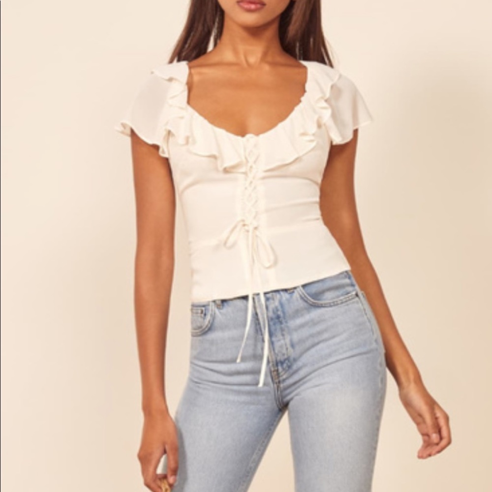 Fleur Top in Ivory
